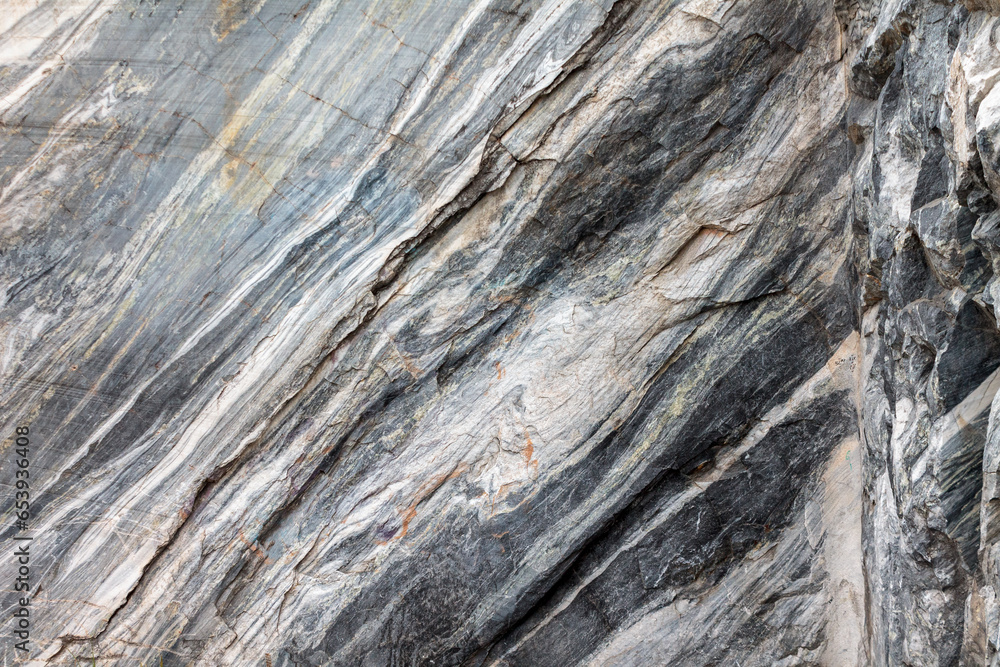 Structure Slice Marble Stone Wall Mining Marble Quarry Close-up Structure Slice Marble Stone Wall Mining Marble Quarry Close-up