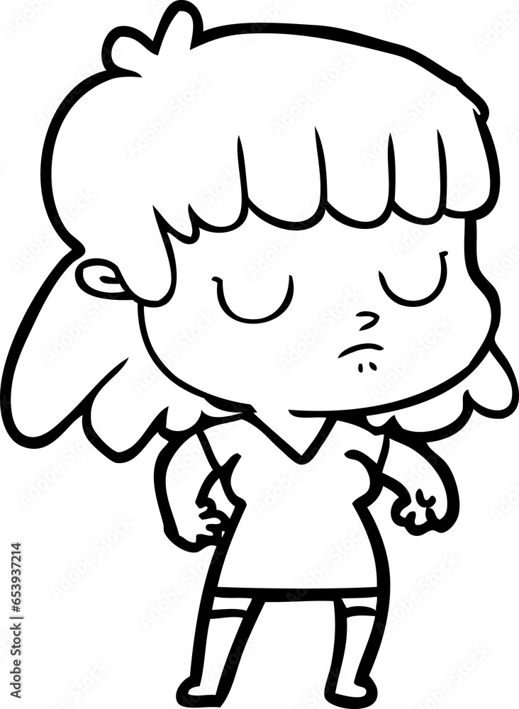 cartoon indifferent woman cartoon indifferent woman