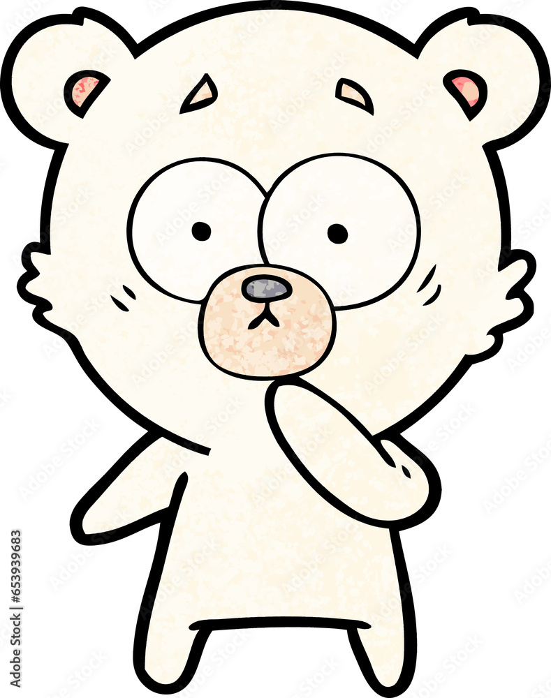 nervous polar bear cartoon nervous polar bear cartoon