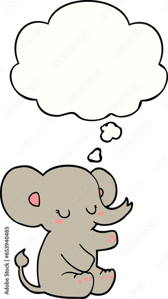 cartoon elephant with thought bubble cartoon elephant with thought bubble