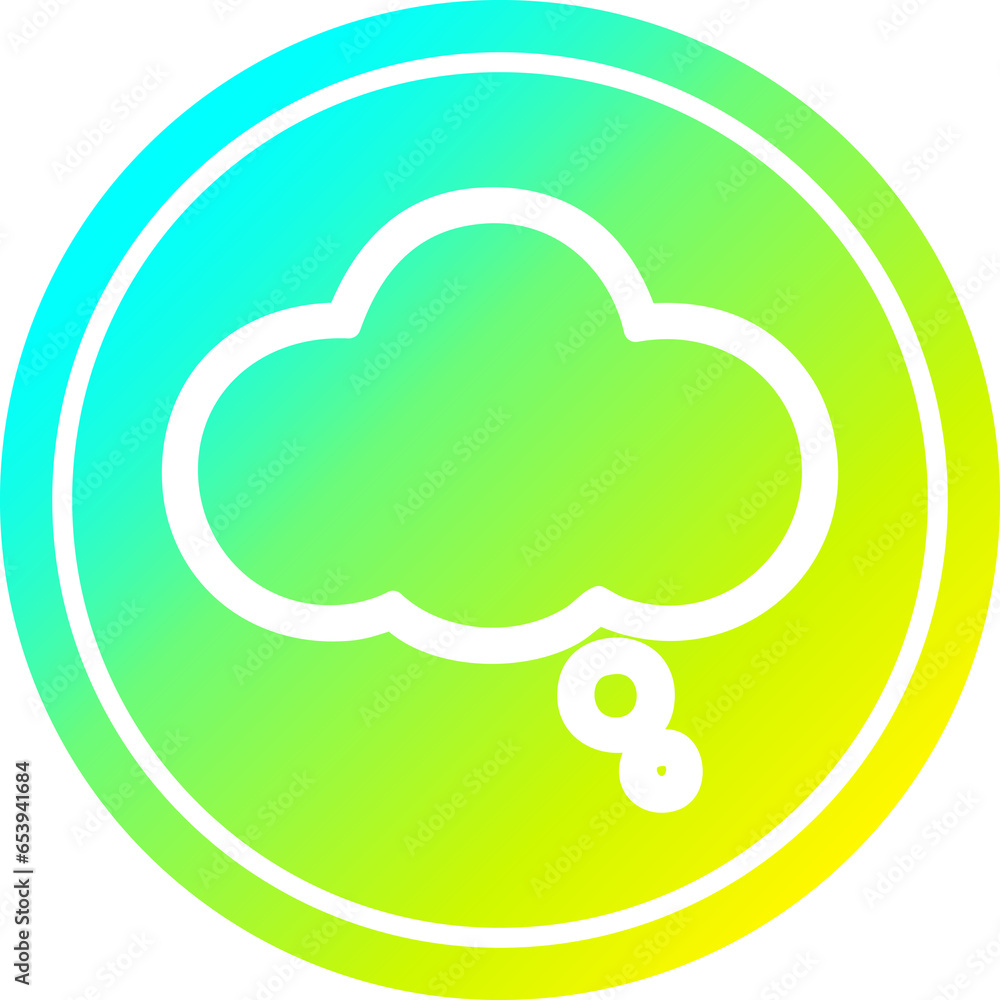 thought bubble circular icon with cool gradient finish thought bubble circular icon with cool gradient finish
