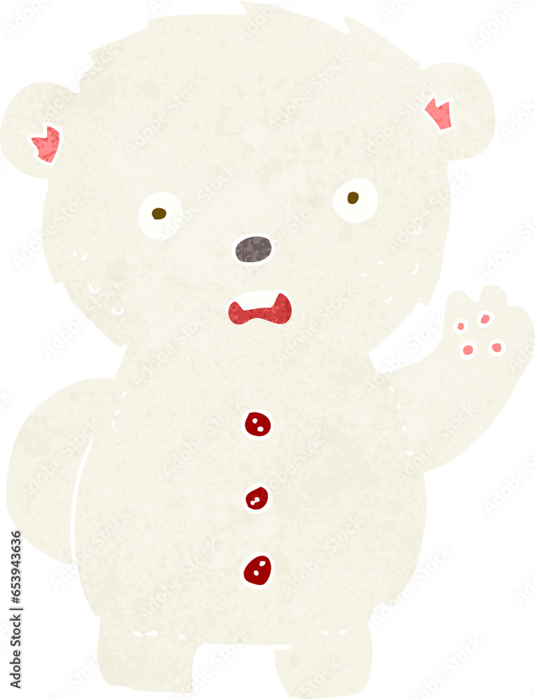 Obraz premium cartoon unhappy polar teddy bear