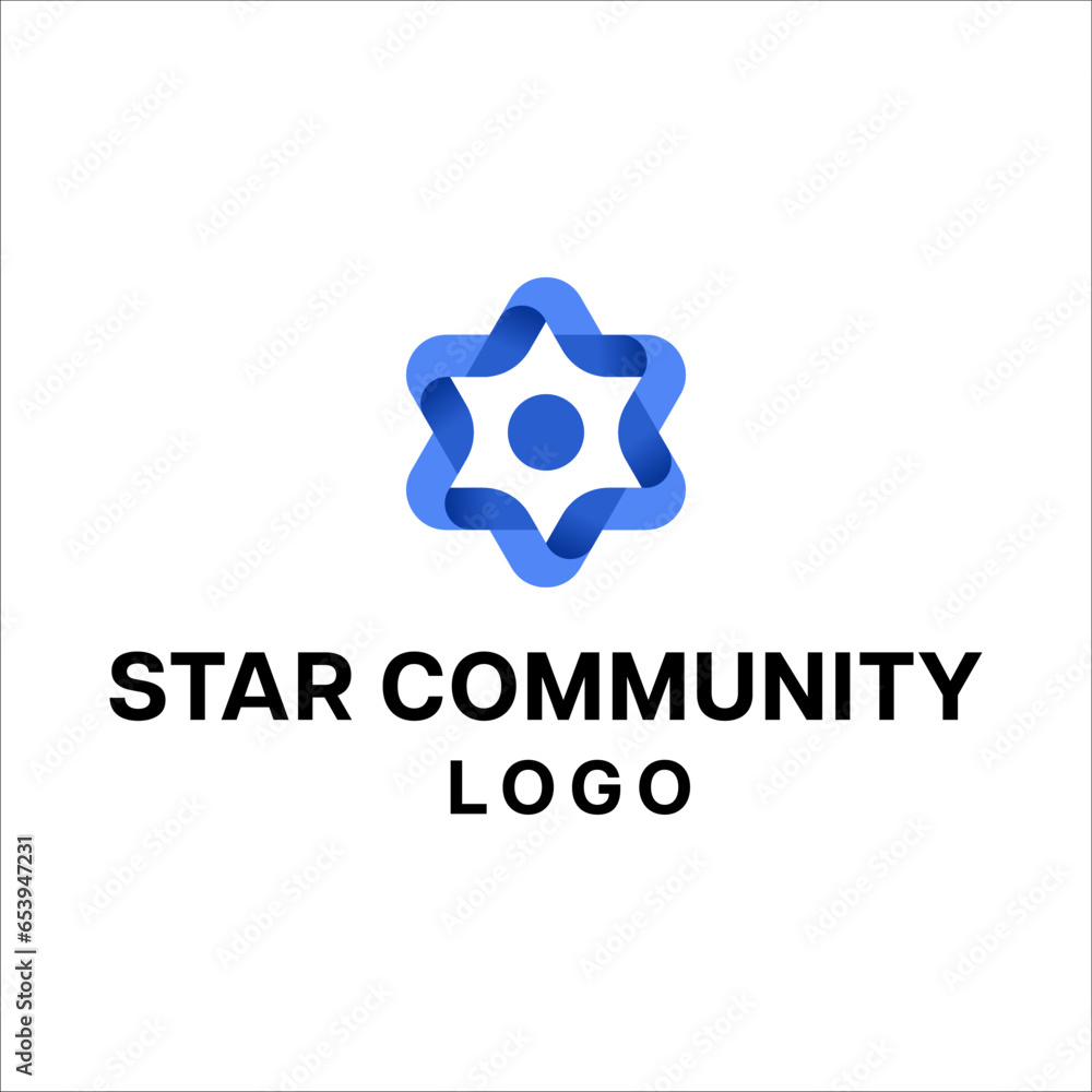 comunity logo with people and Star illustration design vector
comunity logo with people and Star illustration design vector