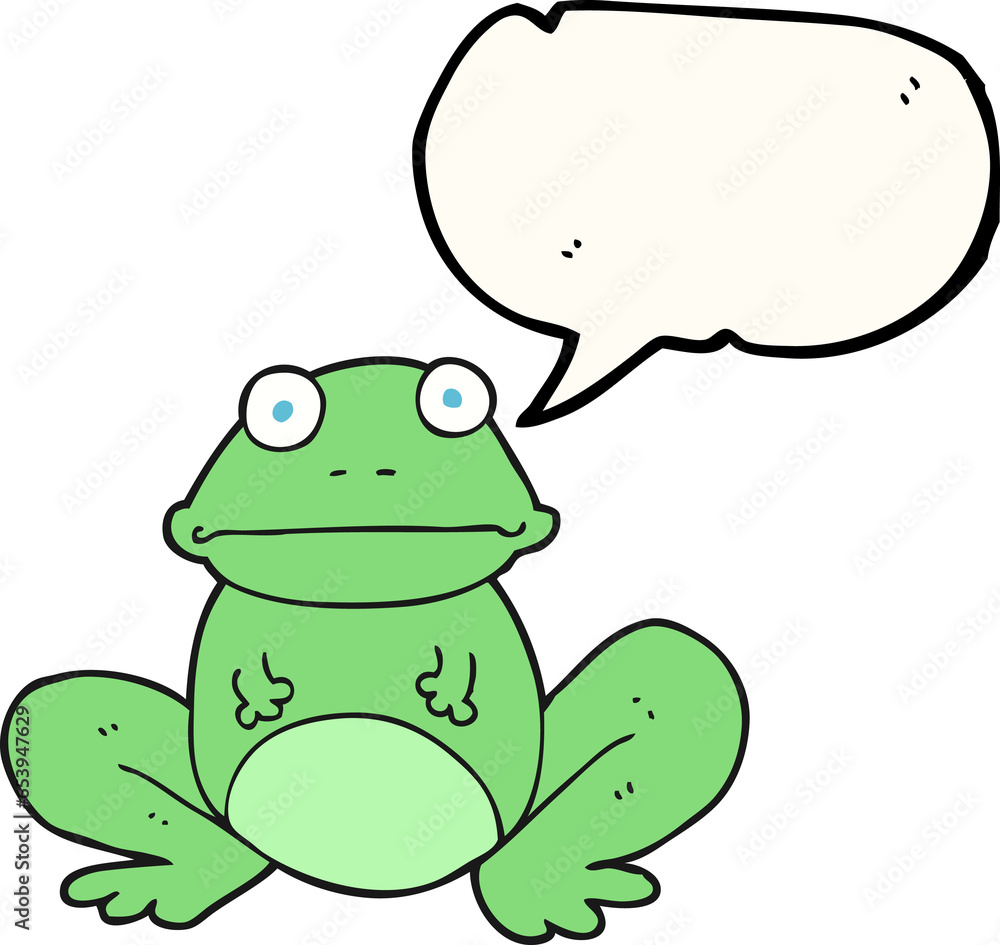 freehand drawn speech bubble cartoon frog freehand drawn speech bubble cartoon frog