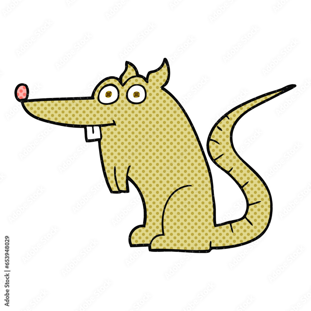 Fototapeta premium freehand drawn cartoon rat