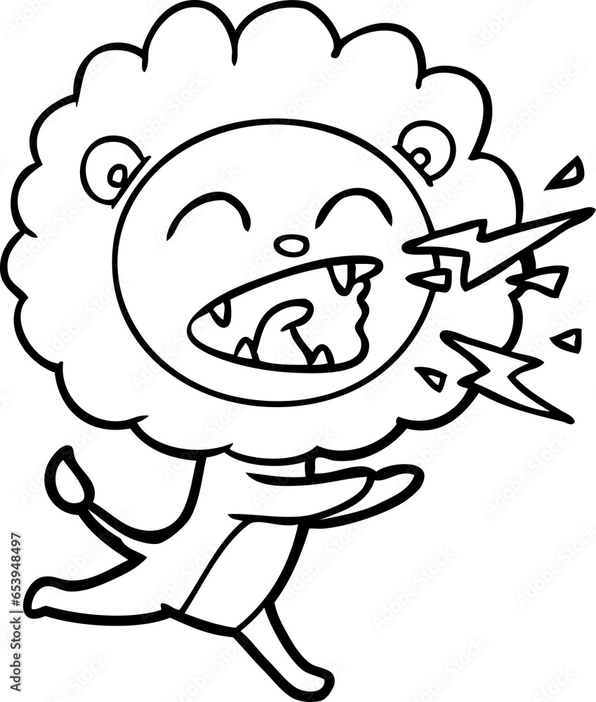 cartoon running lion cartoon running lion