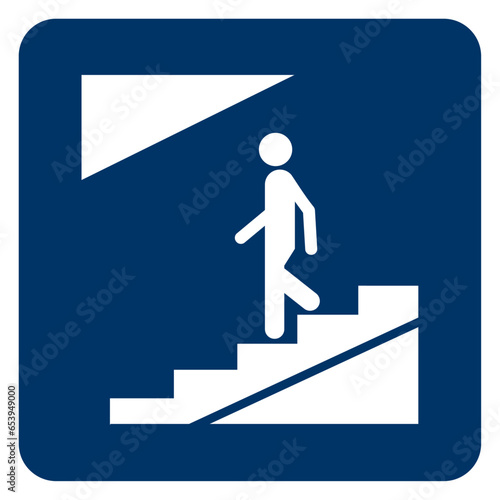 Vector graphic of sign indicating an underpass for pedestrians