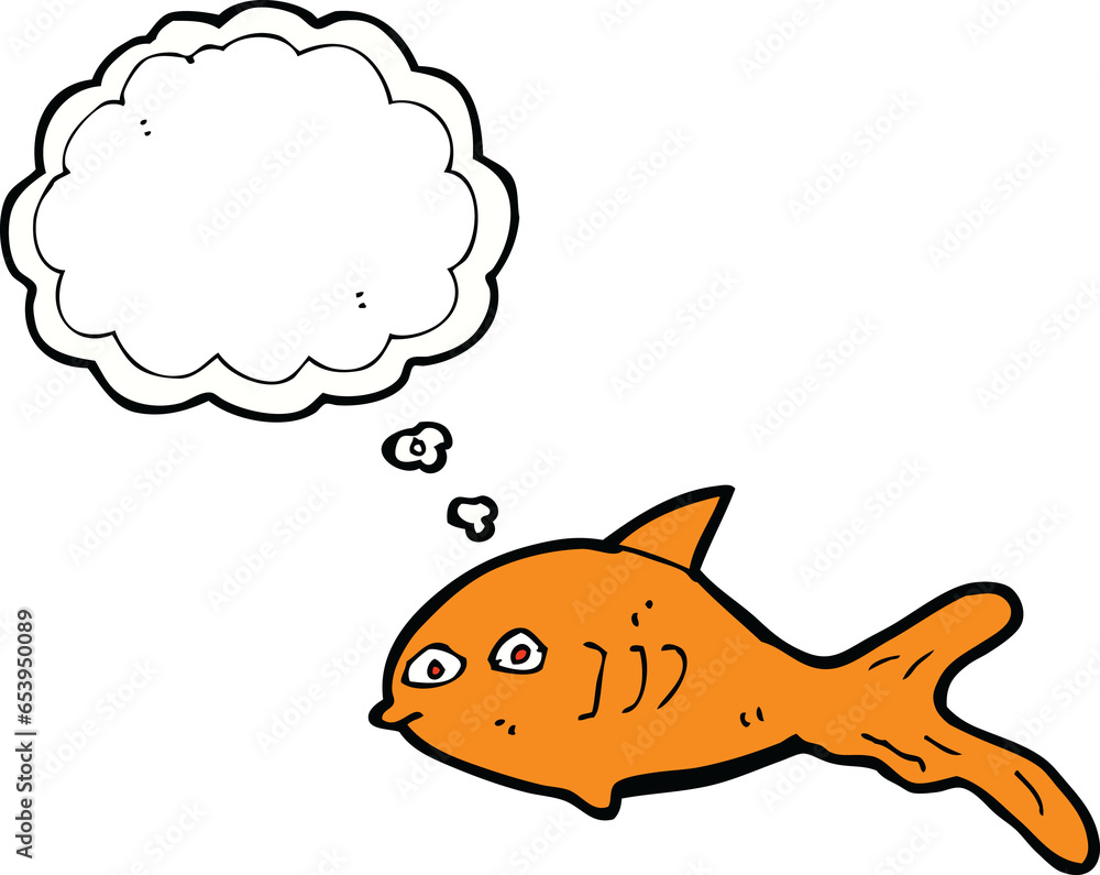 cartoon fish with thought bubble cartoon fish with thought bubble