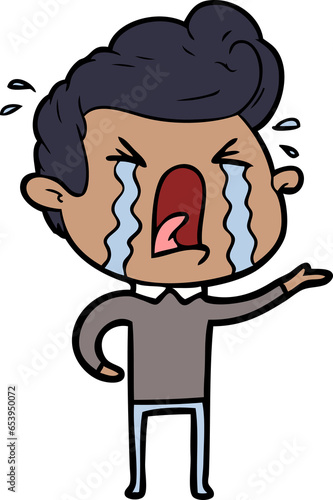 cartoon crying man