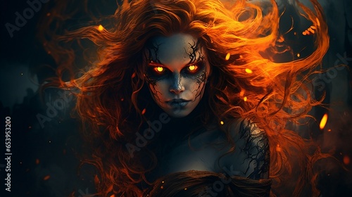 Horror fantasy fear beautiful person halloween
