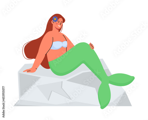 Cute mermaid. Vector illustration