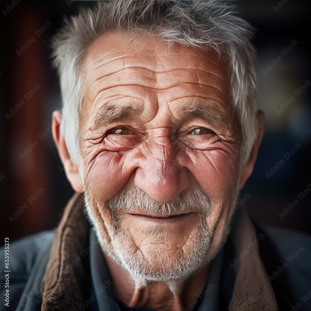 Elderly person close up photo