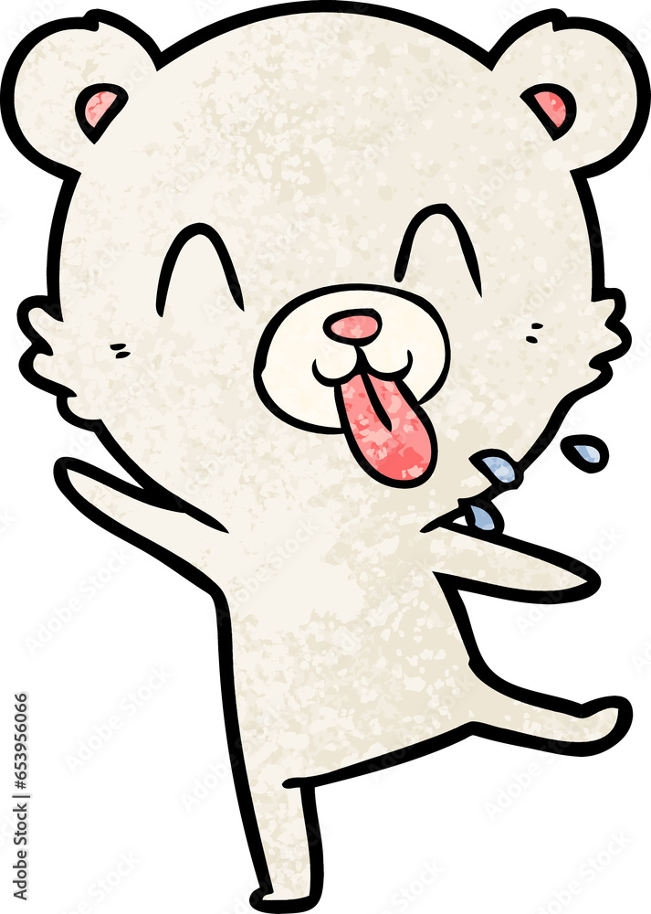 rude cartoon polar bear sticking out tongue rude cartoon polar bear sticking out tongue