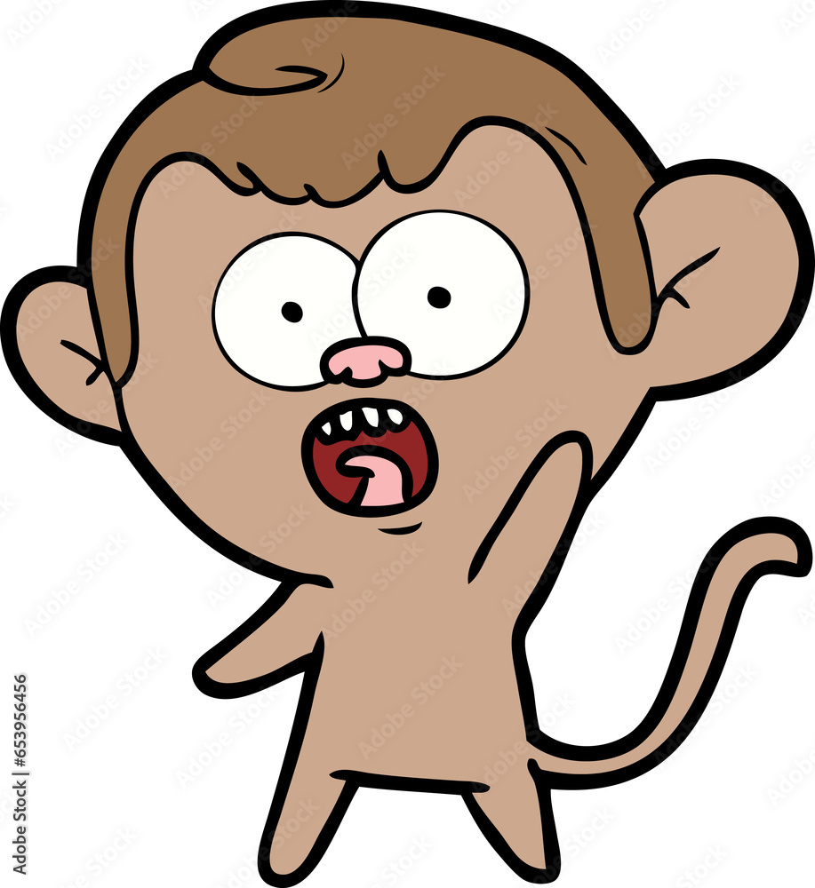 cartoon shocked monkey cartoon shocked monkey
