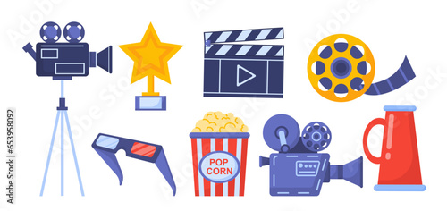 Set for movie vector concept
