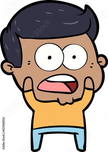 cartoon shocked man