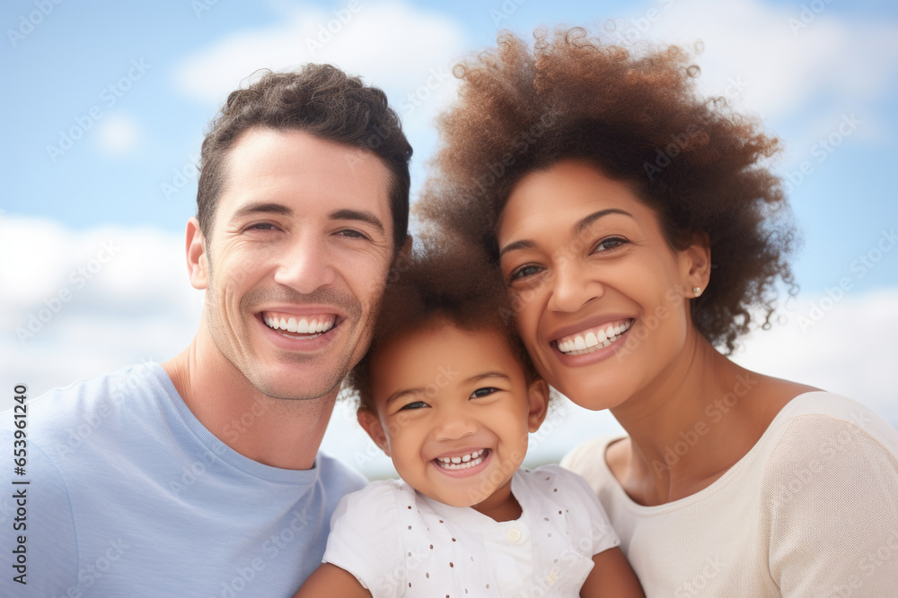A heartwarming image of a man, woman, and baby all smiling happily. This picture captures the joy and love shared within a family. Perfect for family-oriented projects and advertisements. A heartwarming image of a man, woman, and baby all smiling happily. This picture captures the joy and love shared within a family. Perfect for family-oriented projects and advertisements.