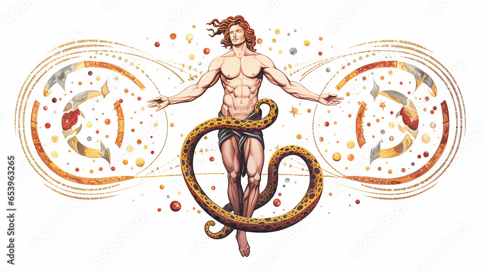 thirteenth zodiac sign Ophiuchus - obrazy, fototapety, plakaty 