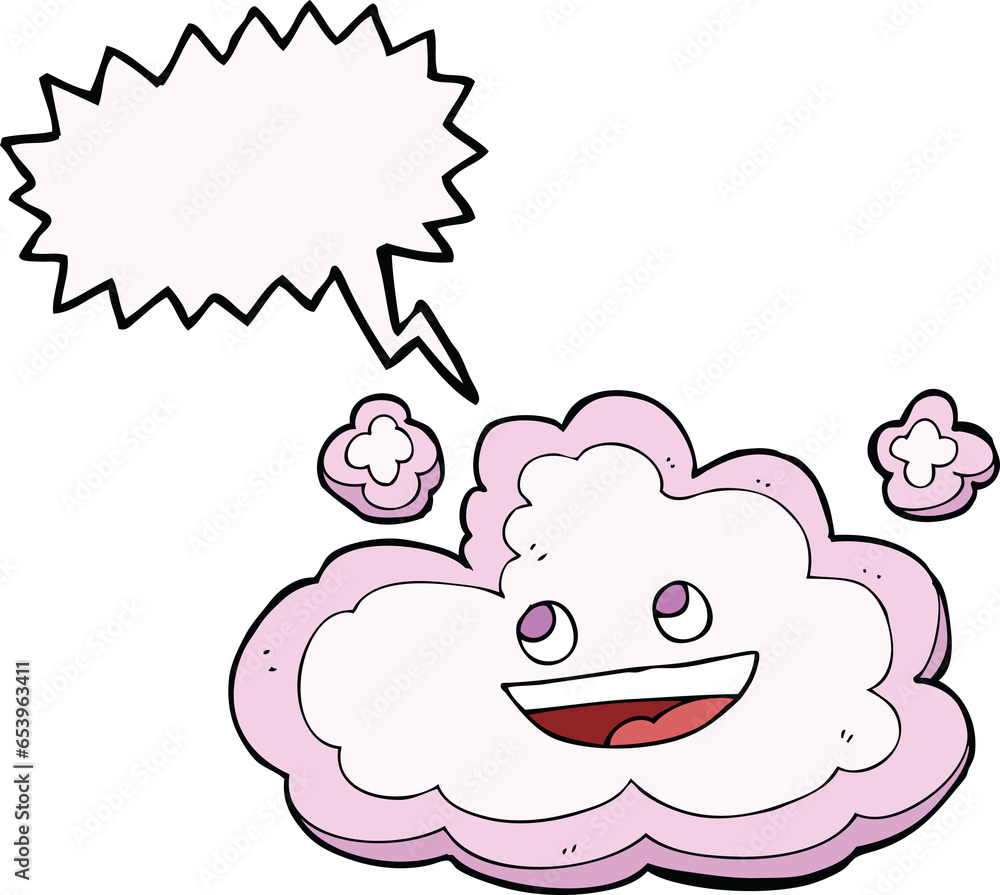 cartoon decorative cloud with speech bubble cartoon decorative cloud with speech bubble