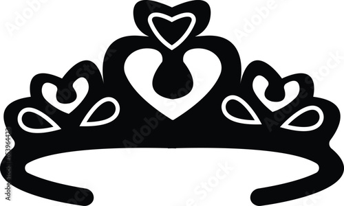 Hair Scrunches Headband Fabric Elastic Accessory Decorated Bow And Flower Concept Linear Pictograms.