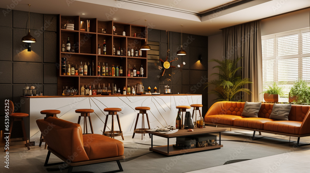 3d rendering scandinavian dining room and kitchen with living room with luxury decor 3d rendering scandinavian dining room and kitchen with living room with luxury decor