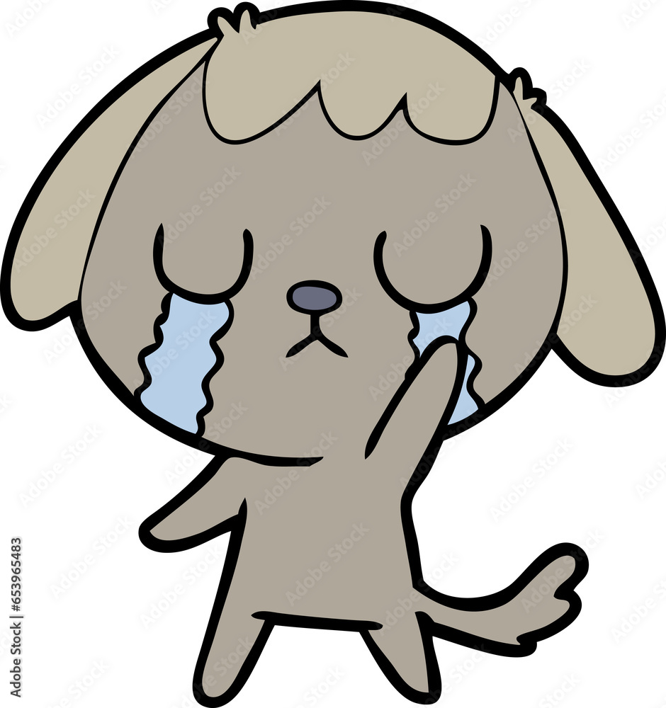 cute cartoon dog crying cute cartoon dog crying