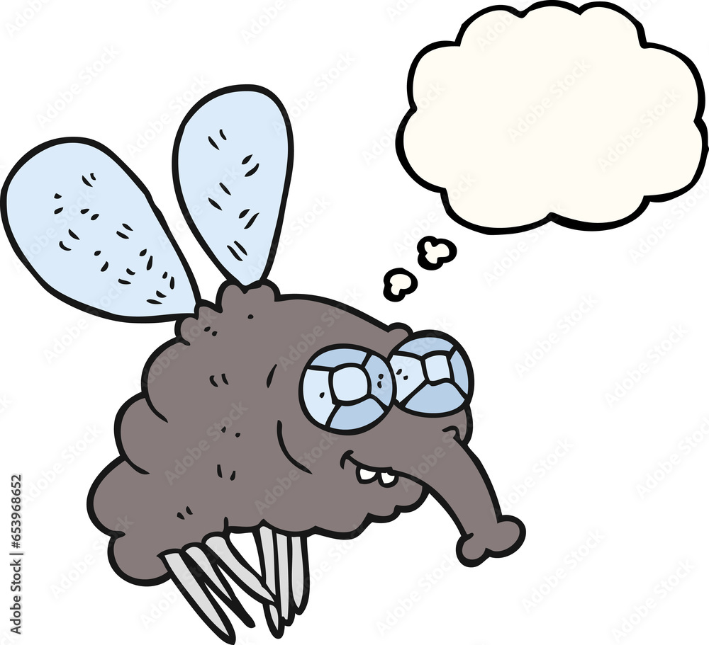 freehand drawn thought bubble cartoon fly freehand drawn thought bubble cartoon fly