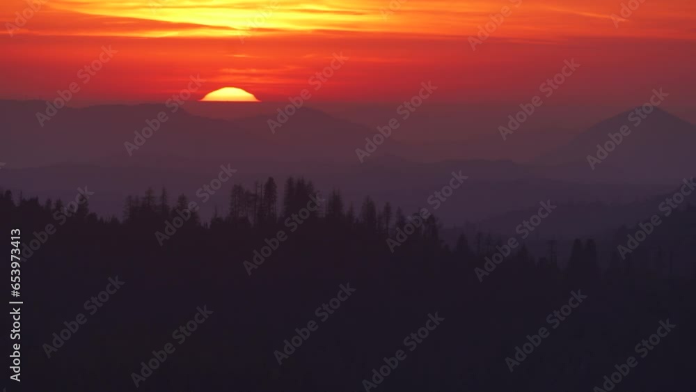 Sunset View of the Western Edge of the Sequoia National Park and San Joaquin Valley from Beetle Rock Sunset View of the Western Edge of the Sequoia National Park and San Joaquin Valley from Beetle Rock