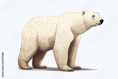 Polar Bear vector flat minimalistic isolated vector style illustration