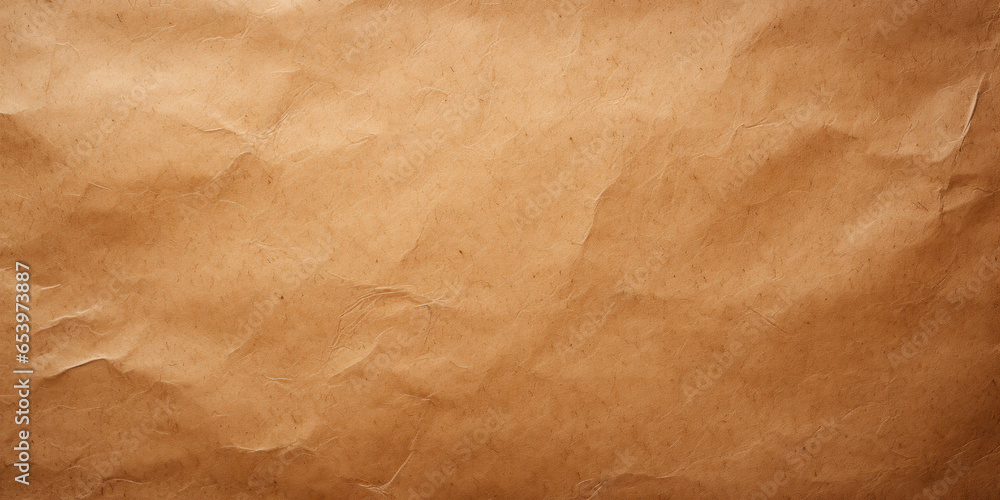 Brown kraft paper texture background, wrapping sheet for recycle theme - obrazy, fototapety, plakaty 
