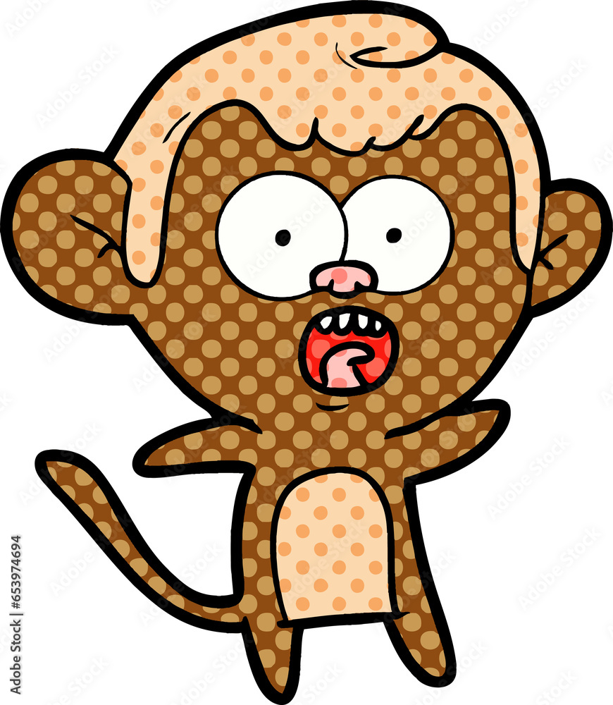 cartoon shocked monkey cartoon shocked monkey