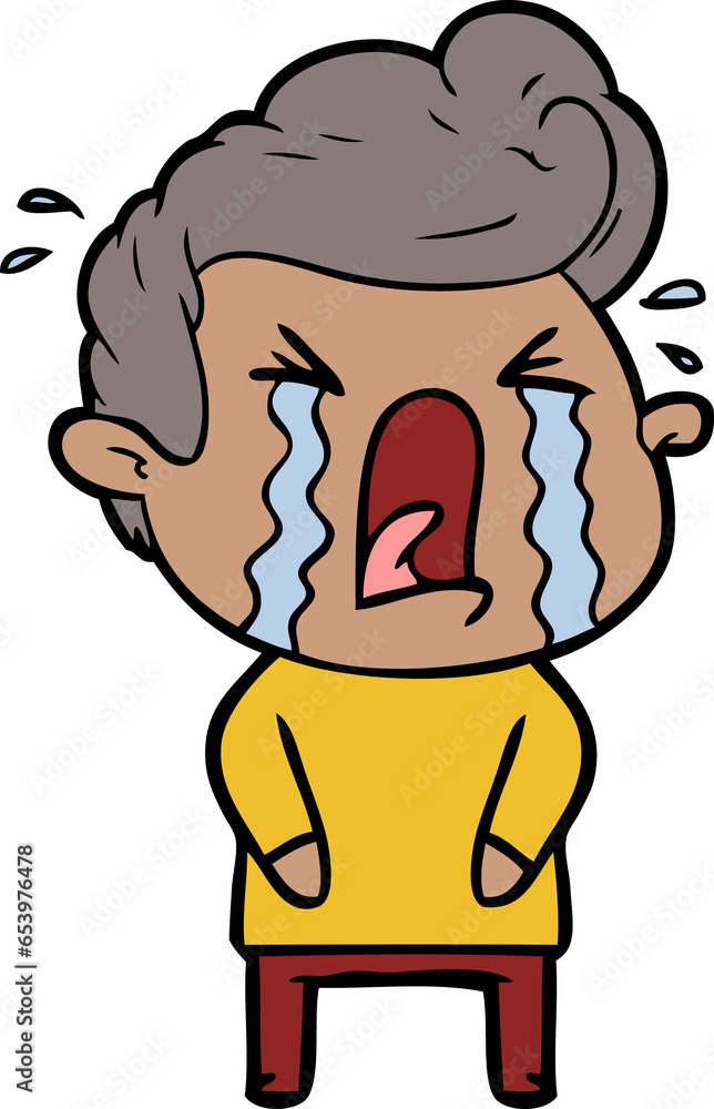 cartoon crying man