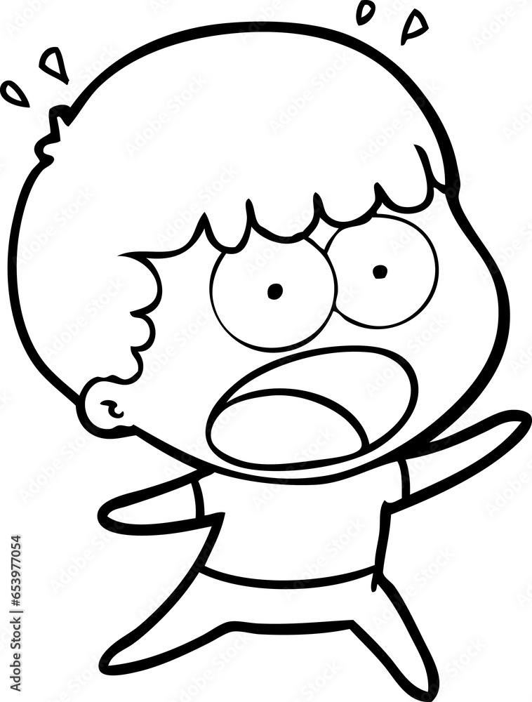 cartoon shocked man cartoon shocked man