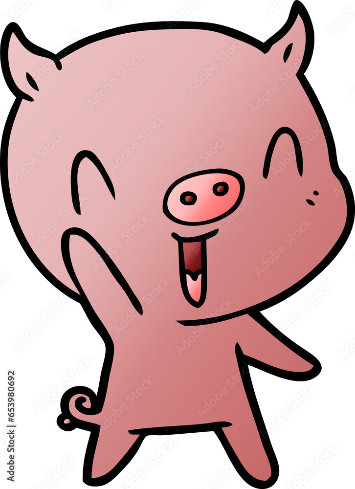 happy cartoon pig happy cartoon pig