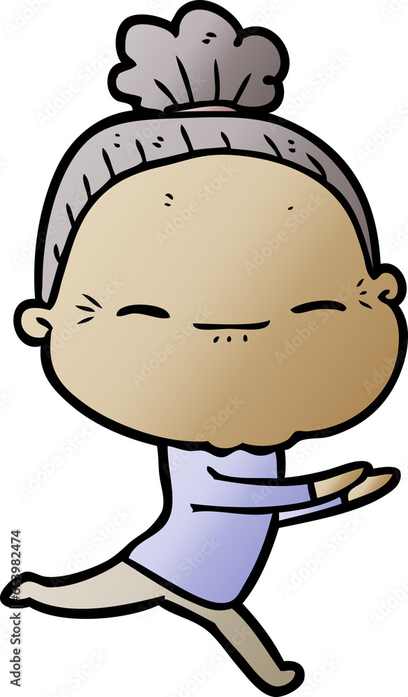 cartoon peaceful old woman cartoon peaceful old woman