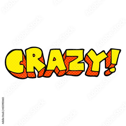 Schilderij op canvas freehand drawn cartoon shout crazy