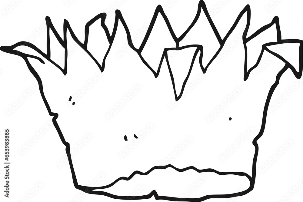 Obraz premium cartoon paper crown