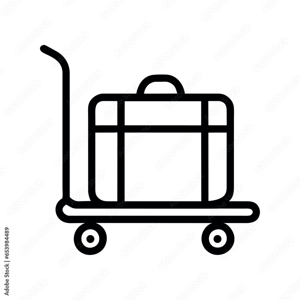 airport icon luggage car illustration airport icon luggage car illustration