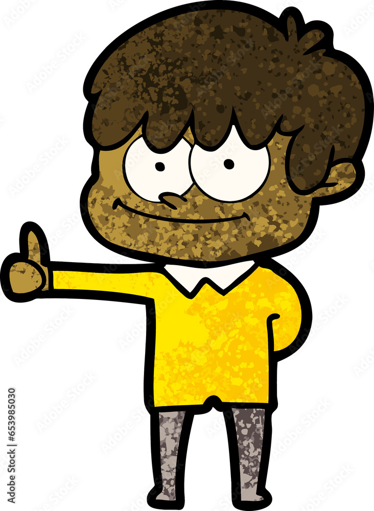 Obraz premium happy cartoon man