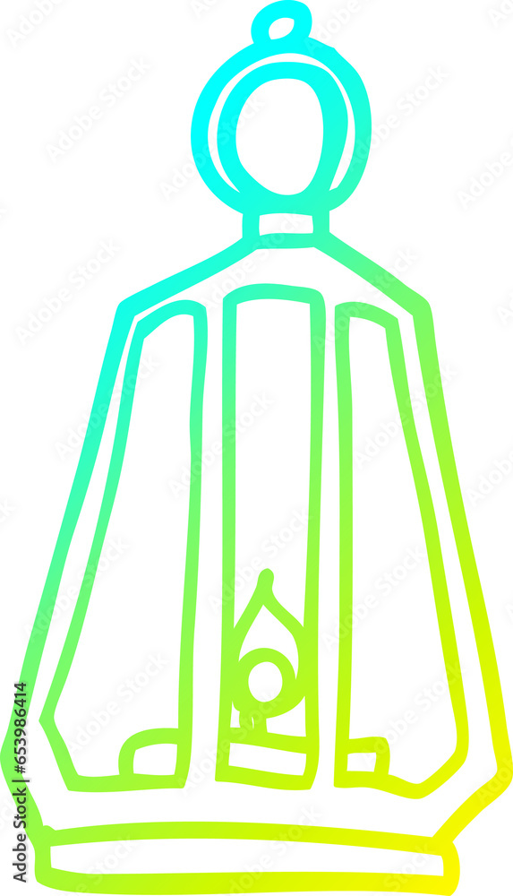 cold gradient line drawing of a cartoon lantern cold gradient line drawing of a cartoon lantern