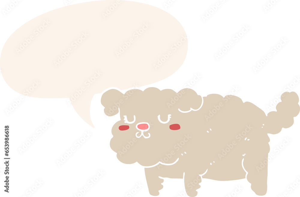 cartoon dog with speech bubble in retro style cartoon dog with speech bubble in retro style
