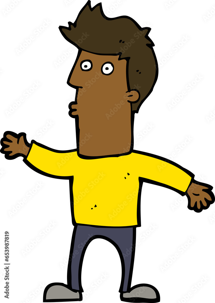 cartoon surprised man