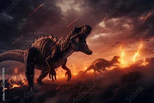 tyrannosaurus dinosaurs 3d render  Generative AI