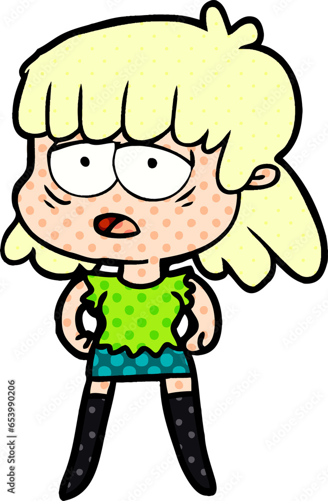 cartoon tired woman cartoon tired woman