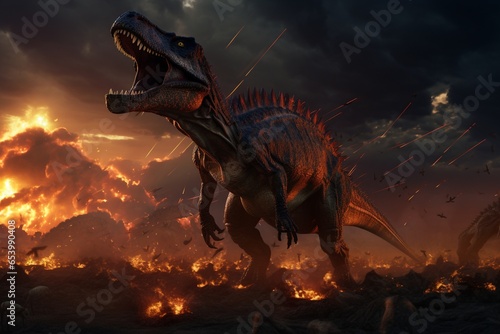 tyrannosaurus rex dinosaur, Generative AI © Nino38
