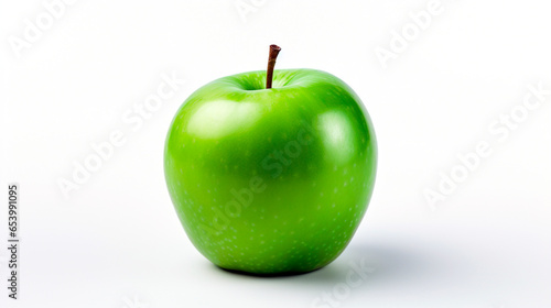 Green apple on white backgrond