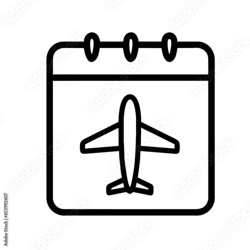 airport icon calendar