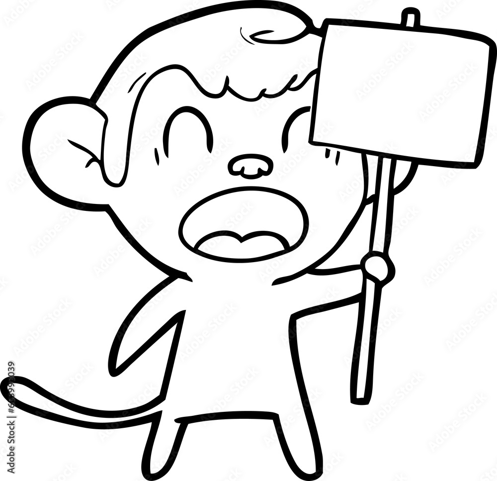 shouting cartoon monkey shouting cartoon monkey