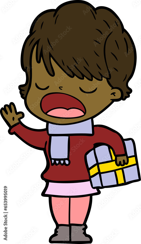cartoon woman talking cartoon woman talking