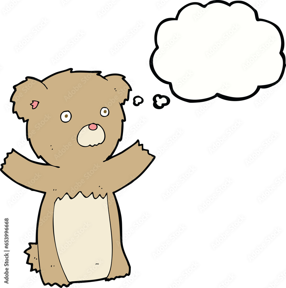 cartoon teddy bear with thought bubble cartoon teddy bear with thought bubble
